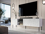 Тумба під телевізор Jungle 190 ПВХ, модерн, білий, чорний, чорний, чорний, фото 7
