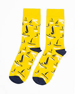 Шкарпетки жовті високі Кораблики