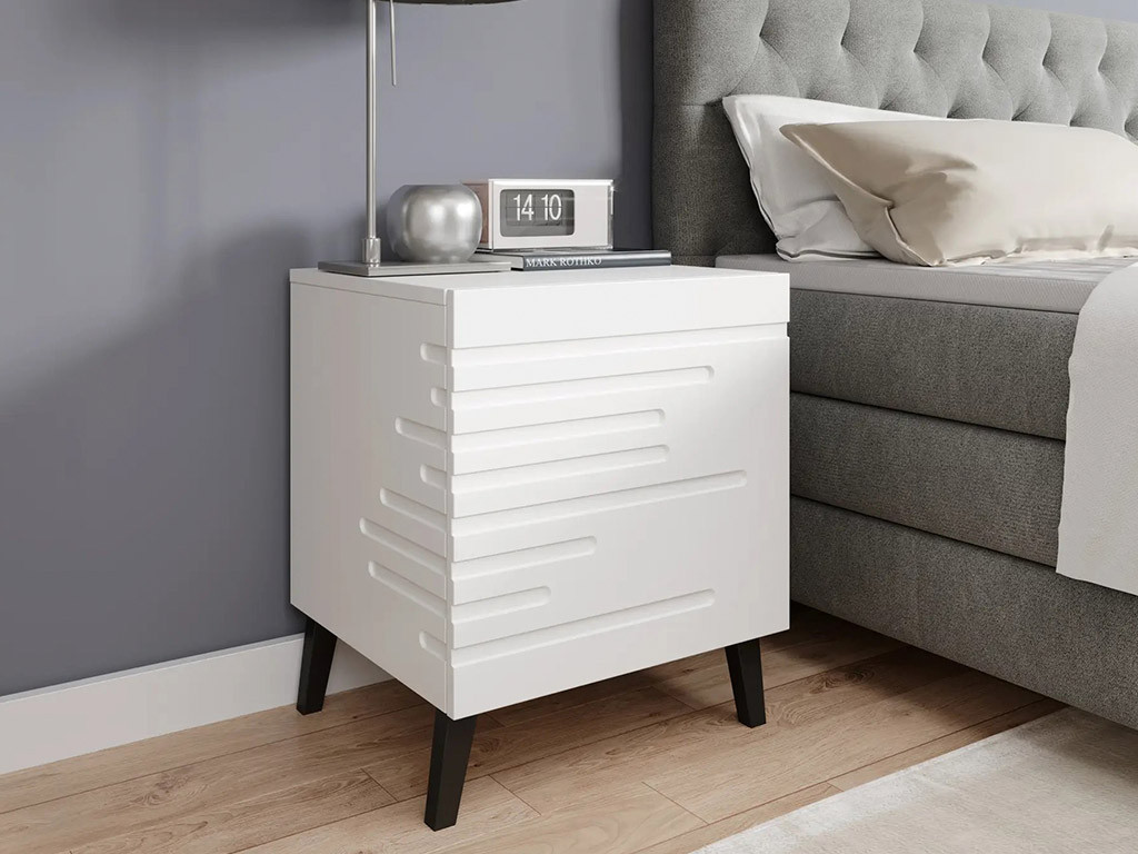 Прикрашені тумби Nova (2 шт.) білий, чорний, чорний, фото 1