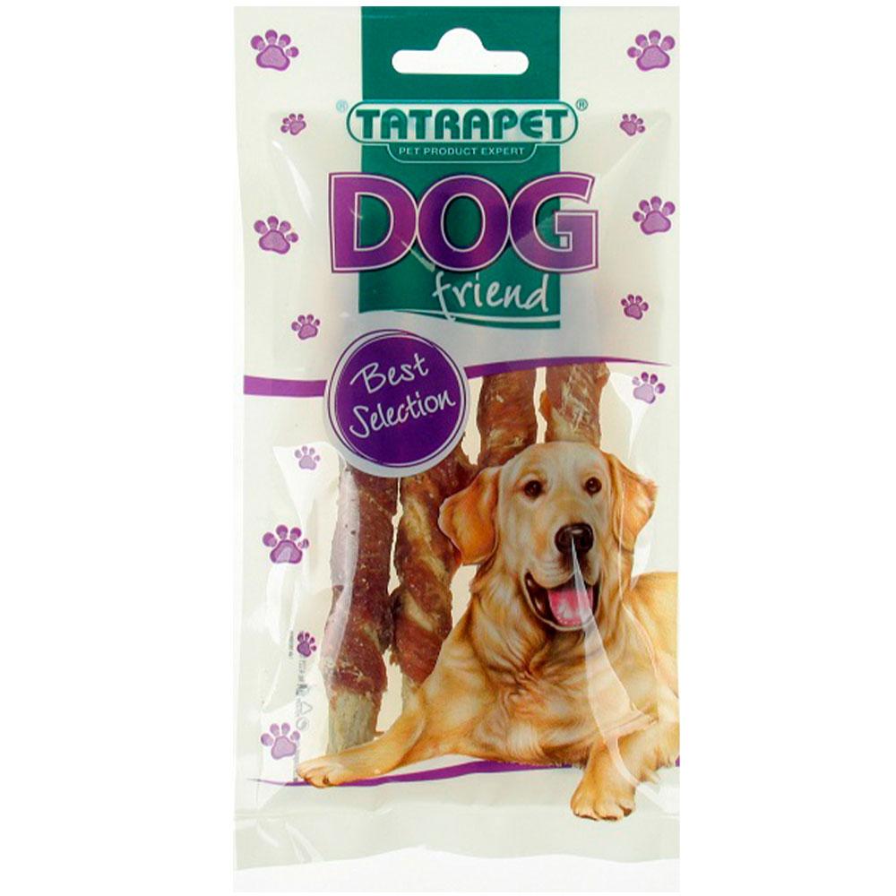 Ласощі для собак палички з качиною шкірою з куркою 4 шт TatraPet DOG friend 45 г