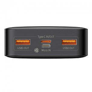 Павербанк Power Bank Baseus Bipow 30000mAh 15W Black, фото 3