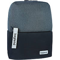 Мужской полукаркасный рюкзак с карманом для ноутбука Bagland Walker водоотталкивающий 11 л серый (0054769)