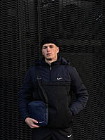 Анорак чоловічий утеплений Nike синьо-чорний