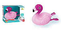 Игрушка для ванных фламинго, плавает, работает от батарей.