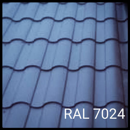 Металочерепиця Тревізо 0,45 мм / RAL 7024, фото 1