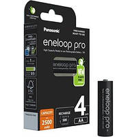 Аккумулятор никель металл гидридный HR6 / AA 2500mAh 4шт Ni-MH PANASONIC Eneloop Pro