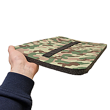 Каремат сидіння армійський 400х300х16мм MultiCam тришаровий камуфляжний килимок піджопник мультикам з ремінцем, фото 4