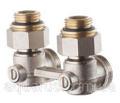 Узел нижнего подключения радиатора угловой с шаровым затвором 3/4"x1/2 ...