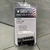 ДГК GrovTec G-Nite кал. 223 Rem (5.56/45). Різьба 1/2"-28 (GTHM317). Дулове гальмо-компенсатор AR-15, фото 5