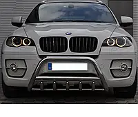 Передняя защита кенгурятник для BMW X5 2006-2013 нержавеющая сталь, 60 мм диаметр