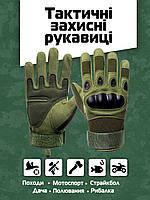 Тактические полнопалые перчатки (велоперчатки, мотоперчатки) Eagle Tactical ET-12 Green Размер L, GS1,