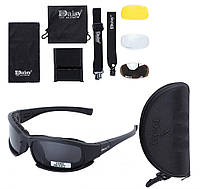 Тактические спортивные очки Daisy X7 (4 сменных линзы) + чехол, SL1, Хорошее качество, спортные очки oakley,