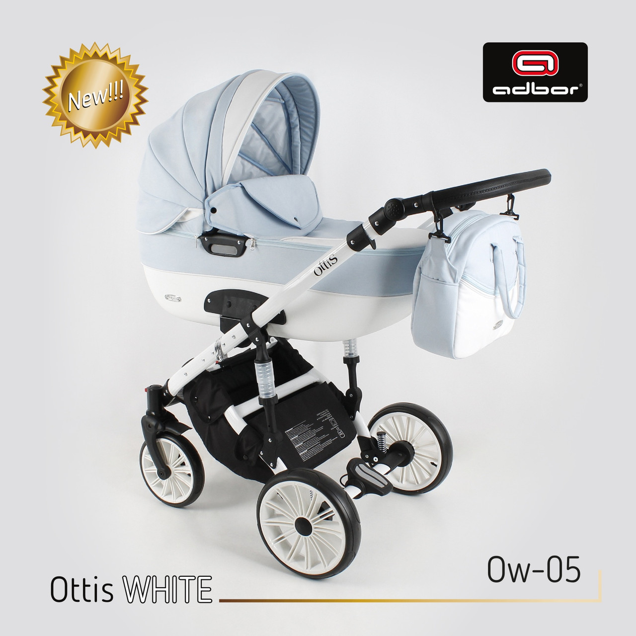 Дитяча універсальна коляска 2 в 1 Adbor Ottis White OW05