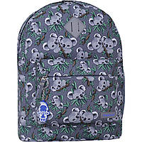 Текстильний водовідштовхувальний рюкзак Bagland Молодіжний Коала 17 л шкільний/міський 989
