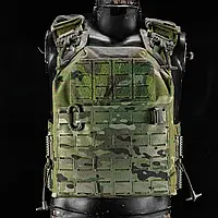 Плитоноска тактическая с быстрым сбросом Cordura 1000 D, Чехол для плит laser-cut мультикам, IRR обработка