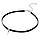 Шкіряний Тонкий Чорний чокер із підвіскою No24 Aushal Jewellery, фото 2