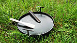 Сковорідка з диска борони 40 см із кришкою та чохлом. Садж для мангала Сковорідка мангал, фото 9