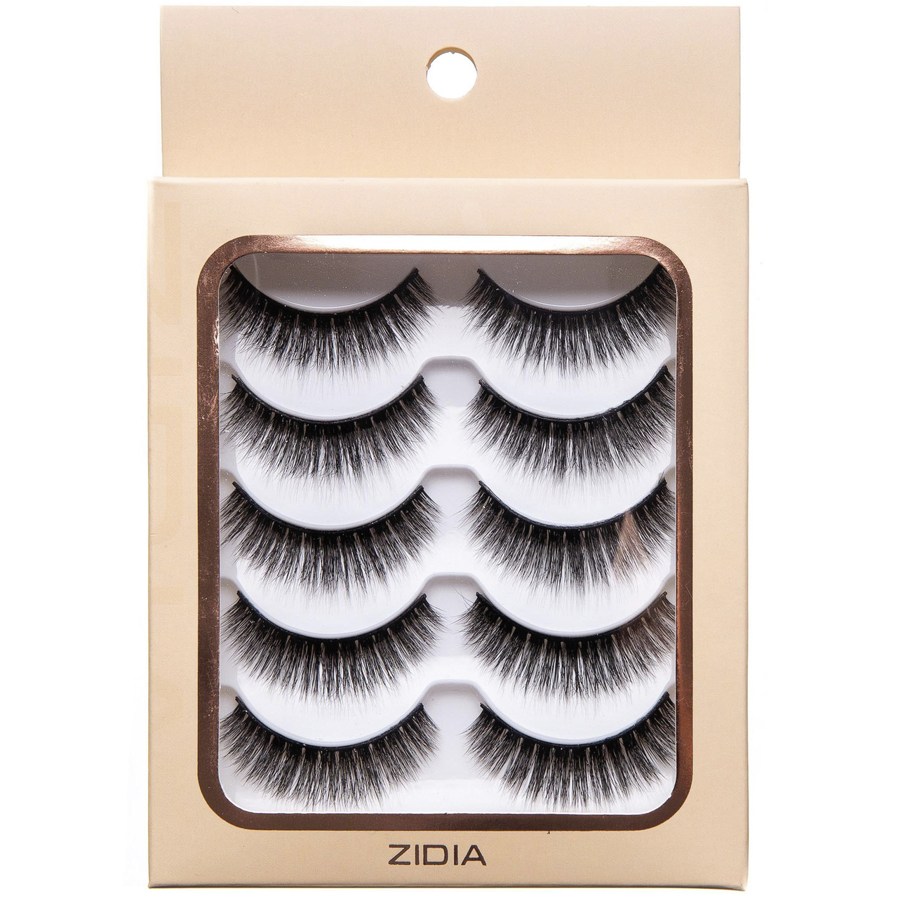 Накладні вії ZIDIA Vegan Silk Collection 3D PAULETTE 5 пар, чорні