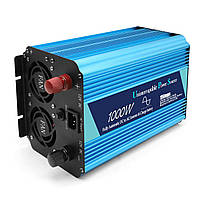 Инвертор 12v 220 v. с встроенным зарядным устройством 15А. 50 HZ, чистая синусоида. 1000W (2000W пик), синий