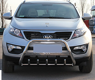 Кенгурятник WT004 (нерж) Kia Sportage 2010-2015