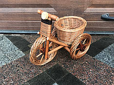 Плетений квітник підставка "велосипед" (третій розмір, довжина 39 см) Арт.366.3