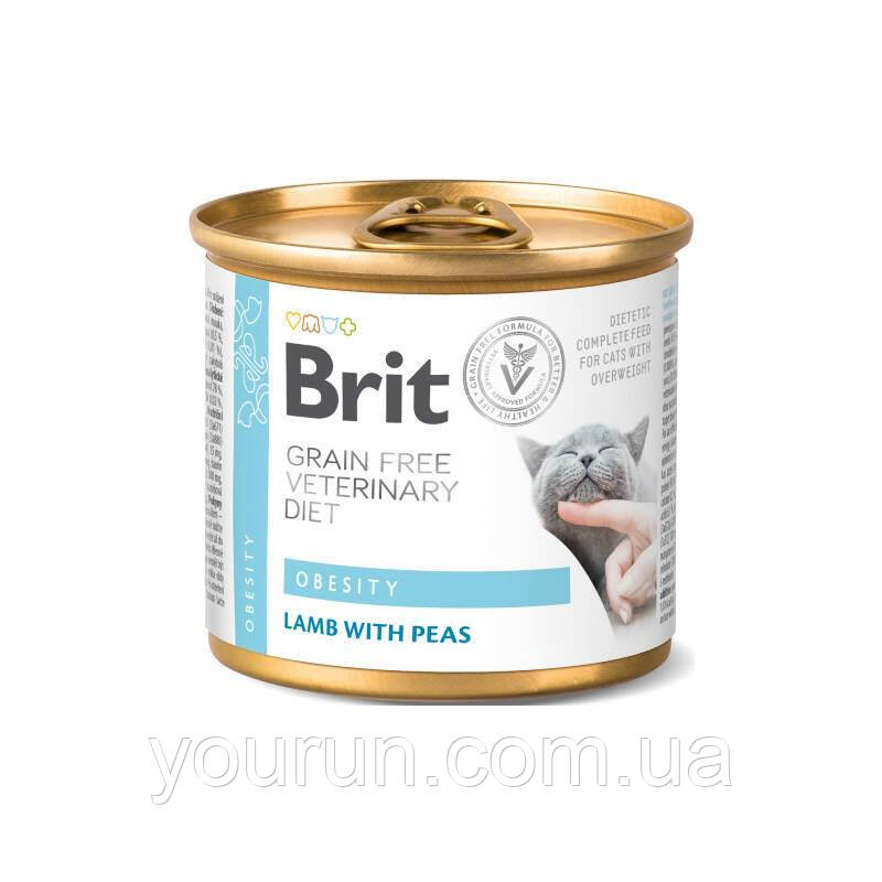 Brit VetDiets Cat Obesity –Вологий корм для контролю надмірної маси тіла у котів 200гр, фото 1