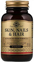 Вітаміни для волосся, Solgar, шкіра, нігті та волосся, поліпшена рецептура з МСМ, 60 таблеток