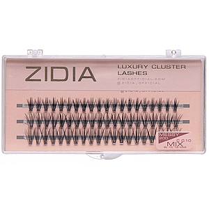 Накладні вії пучкові ZIDIA Cluster lashes 20D MESSY C 0,10 Mix (3 ряди, розмір 8, 10, 12 мм)