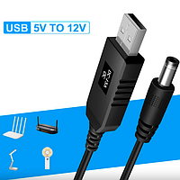 Кабель питания для роутера/модема USB-DC 12V 5.5x2.1 мм