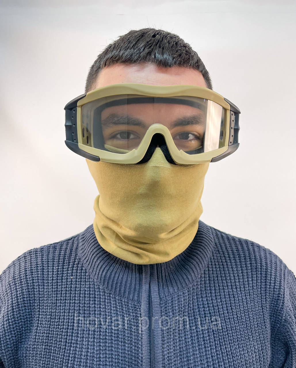 Баллистическая защитная маска KHS койот - фото 10 - id-p1734421499