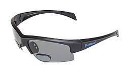 Поляризаційні захисні окуляри BluWater Bifocal-2 (+2.5) Polarized (gray) (чорна біфокальна лінза з діоптріями)