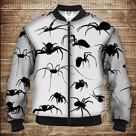 Бомбер з 3D принтом на тему Павуки Дорослі і Дитячі розміри ВСІ Розміри