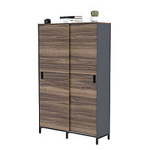 Шафа офісна розсувна LS 1200-1900 антрацит ТМ Loft design, фото 6