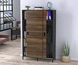 Шафа офісна розсувна LS 1200-1900 антрацит ТМ Loft design, фото 4