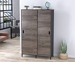 Шафа офісна розсувна LS 1200-1900 антрацит ТМ Loft design, фото 5