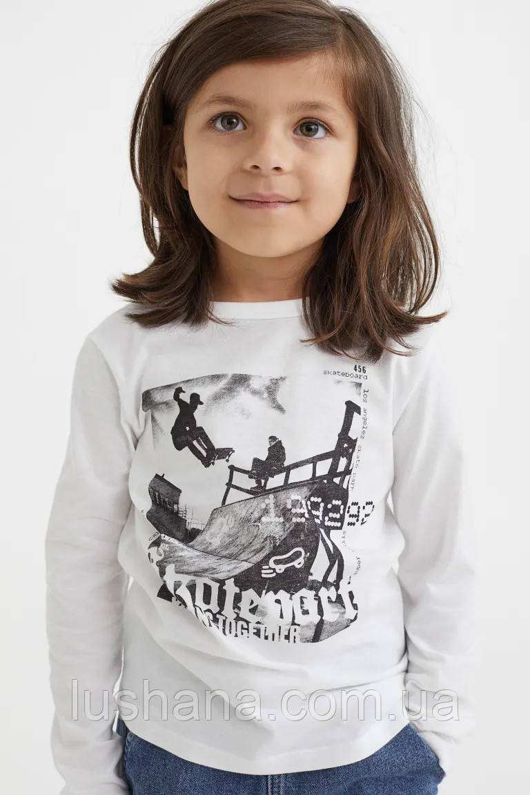 /54870/ Дитяча кофта лонгслів реглан H&M для хлопчика 4-6 років - р.110/116