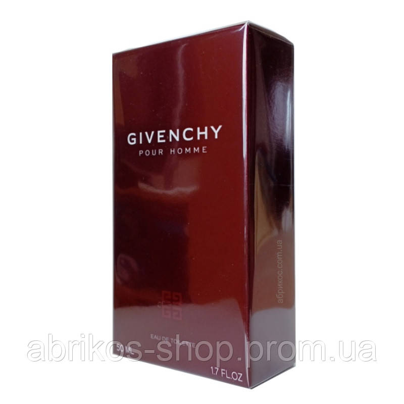 50 мл. Givenchy pour homme Живанші пур хом чоловічий бордовий Оригінал Франція, фото 1