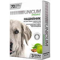 UNICUM Organic Ошейник от блох и клещей для собак средних и больших пород, с маслом маргозы 70см