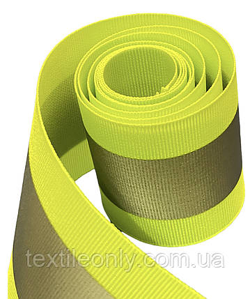 Тесьма світловідбивна 50 мм колір салатовий, фото 1