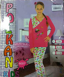 Дитяча піжама для дівчинки з довгим рукавом, демісезонна, Polkan