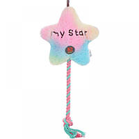 Игрушка для собак Charming Toy DREAM STARS Звездочка плюшевая с пищалкой и канатом 17*40cm