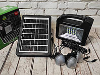 Фонарь портативная зарядная станция Gdtimes GD 103 с солнечной панелью 3 лампочки функция повербанка ff