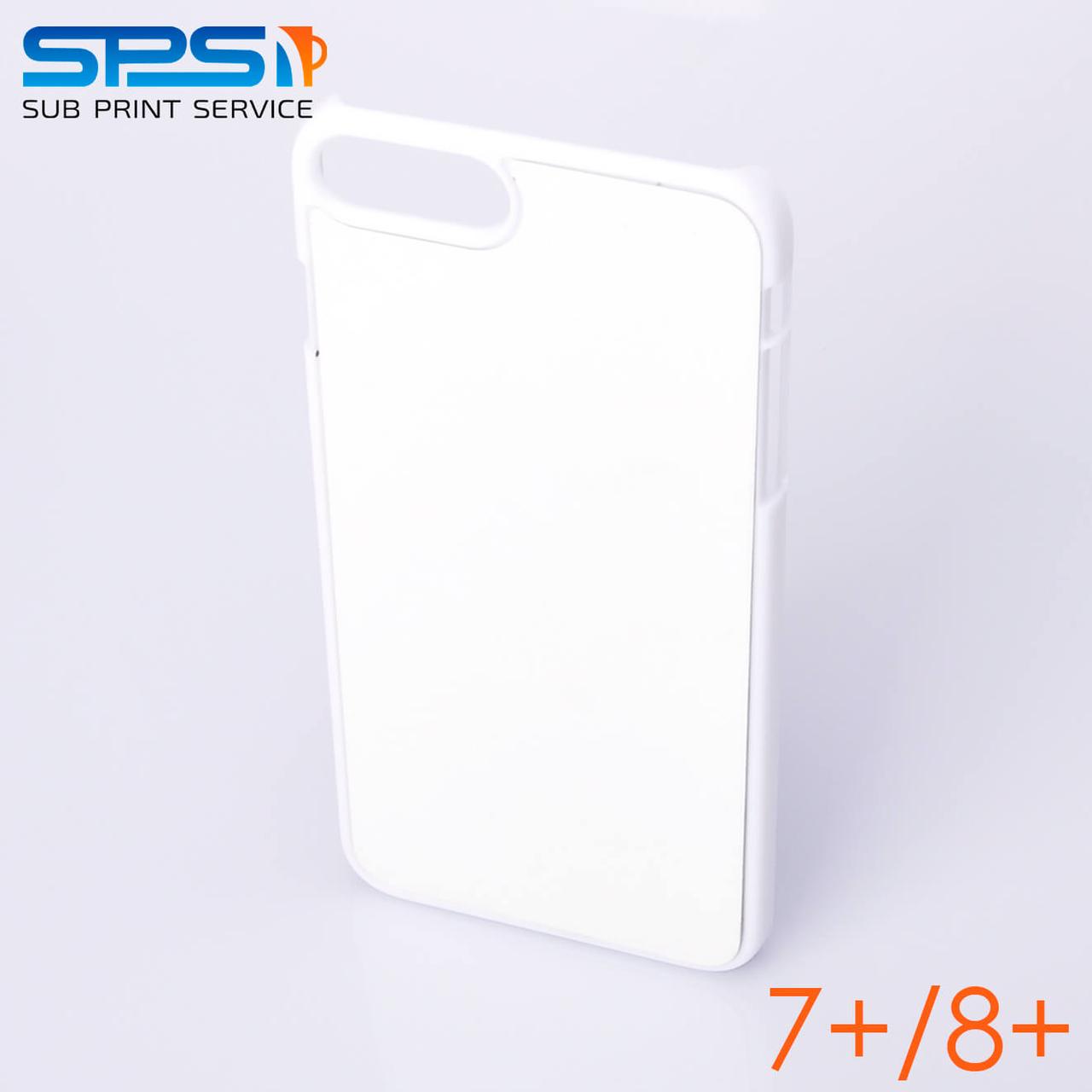 Чохол для сублімації 2D iPhone 7+/8+ пластик  (білий)
