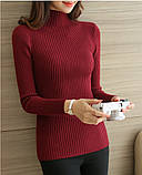 Жіночий гольф ялинка Mocconi теплий (рубчик) Білий S/L Чорний, фото 10