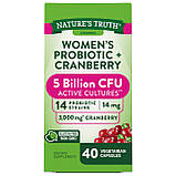 Пробіотик для жінок Nature's Truth Women's Probiotic + Cranberry 5 billion act.cult 14 mg probiotic 40 капсул, фото 3