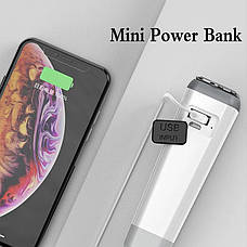 Портативний ліхтарик-павербанк LED 1200mAh, фото 2