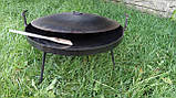Мангал сковорідка з диска борони 60 см з кришкою та чохлом Садж сковорідка для гриля Сковорода для пікніка, фото 6