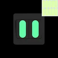 Наклейка на вимикач неонова світиться в темряві зелено-салатова