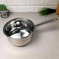 Ківш 1.6 л із нержавіючої сталі з кришкою з багатошаровим дном ARDESTO Gourmet