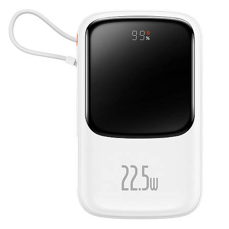 УМБ Power Bank (зовнішній акумулятор) Baseus Qpow Pro 10000 мАг Білий (PPQD020102), фото 1